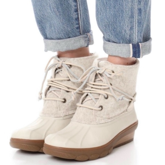 Sperry Shoes - Sperry Saltwater Wedge Tide Wool Boots Women’s Size 10M